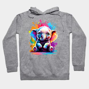 Little Elephant - Cute Baby Elephant Colourful Hoodie